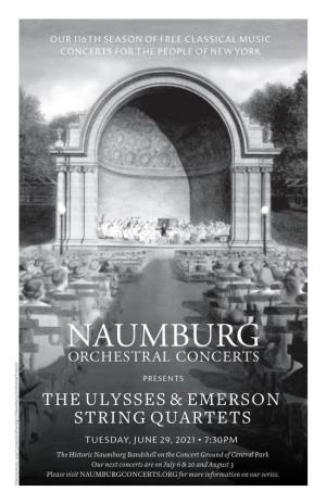 The Ulysses & Emerson String Quartets