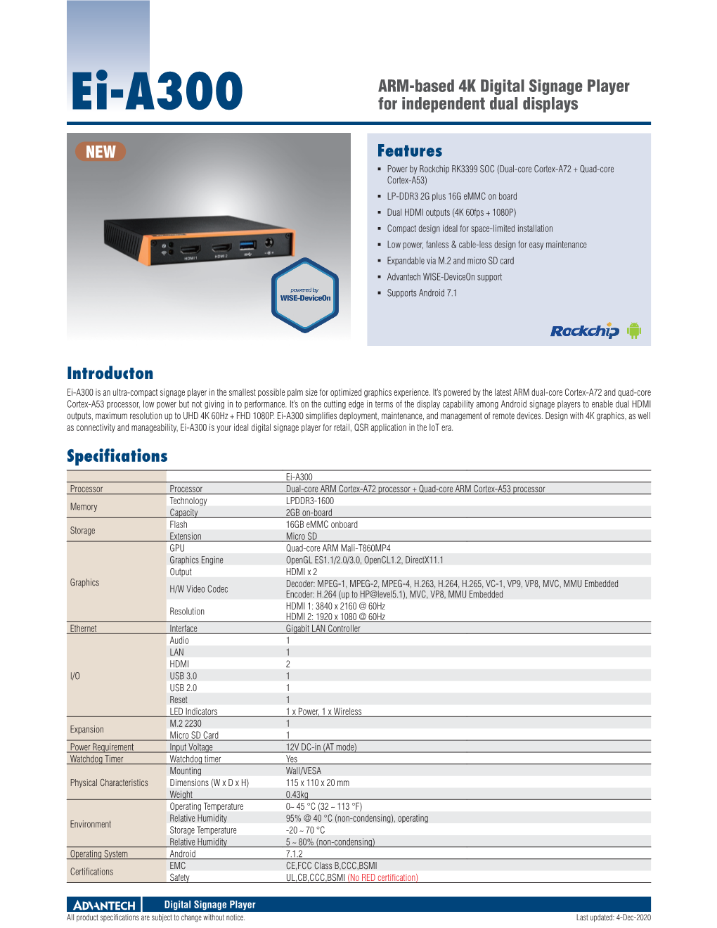 Ei-A300 for Independent Dual Displays