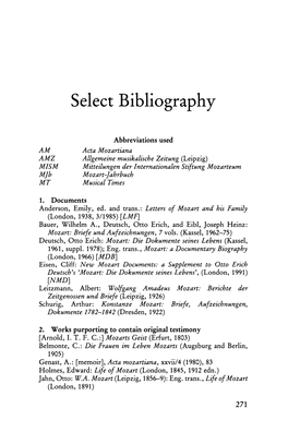 Select Bibliography