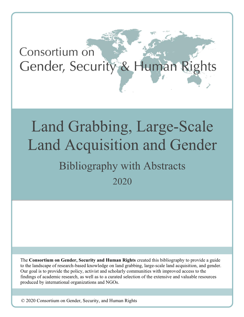 Land Grabbing, LargeScale Land Acquisition and Gender DocsLib