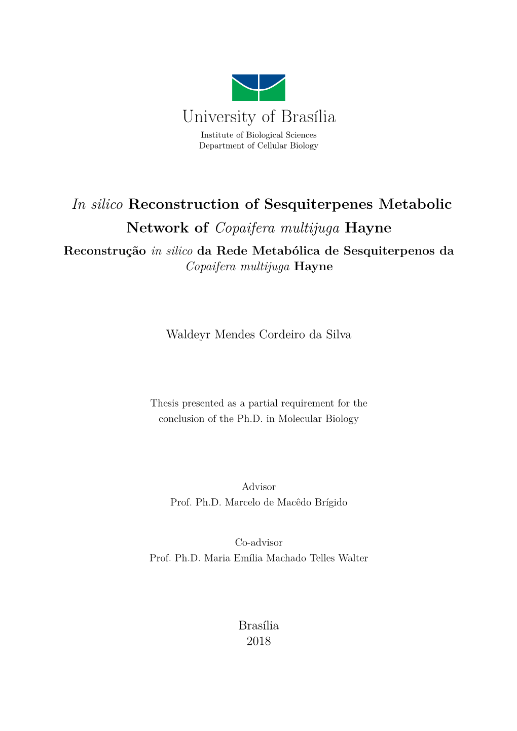 In Silico Reconstruction of Sesquiterpenes Metabolic Network