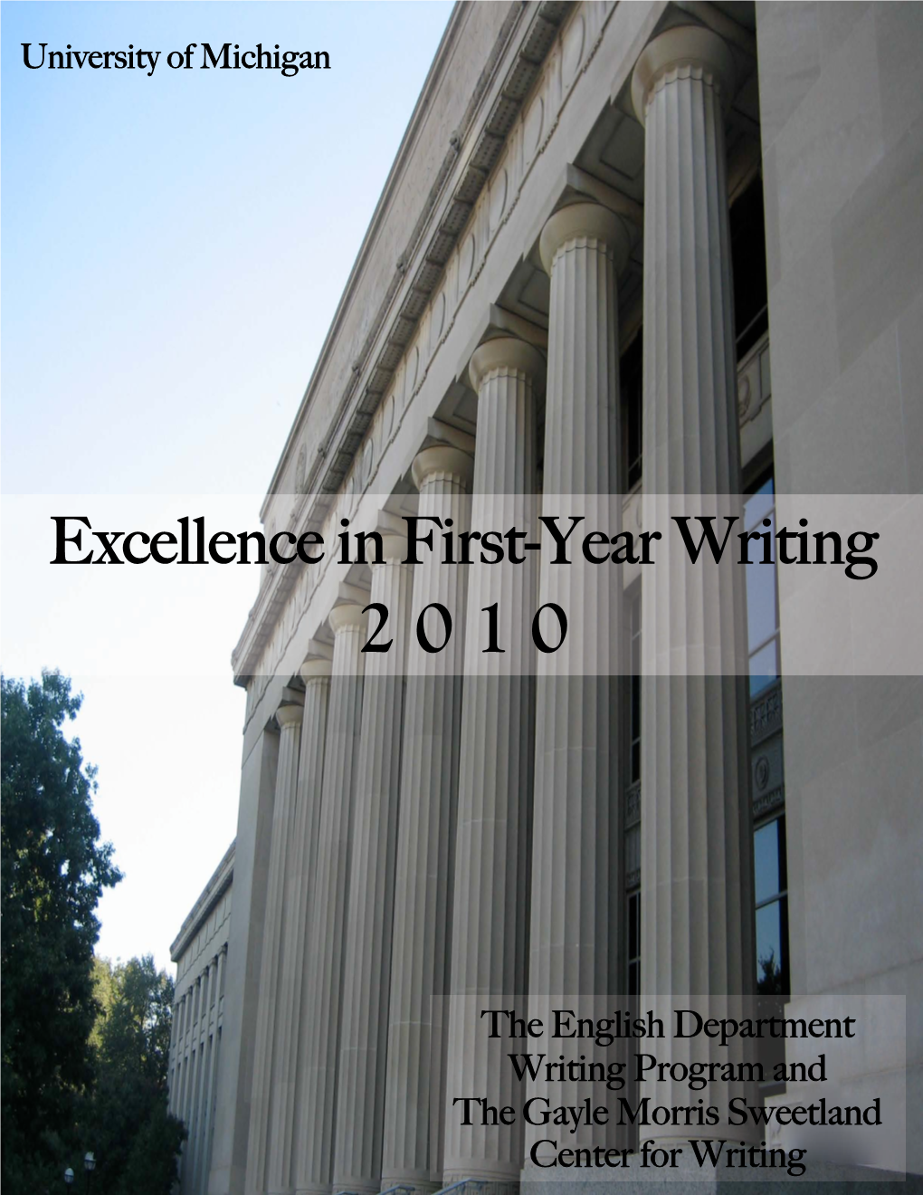 2010 First-Year Writing Prizebook (Pdf)