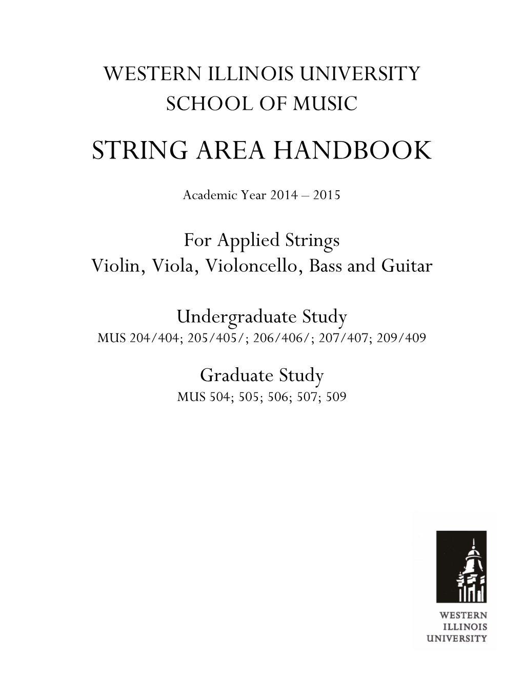 String Area Handbook