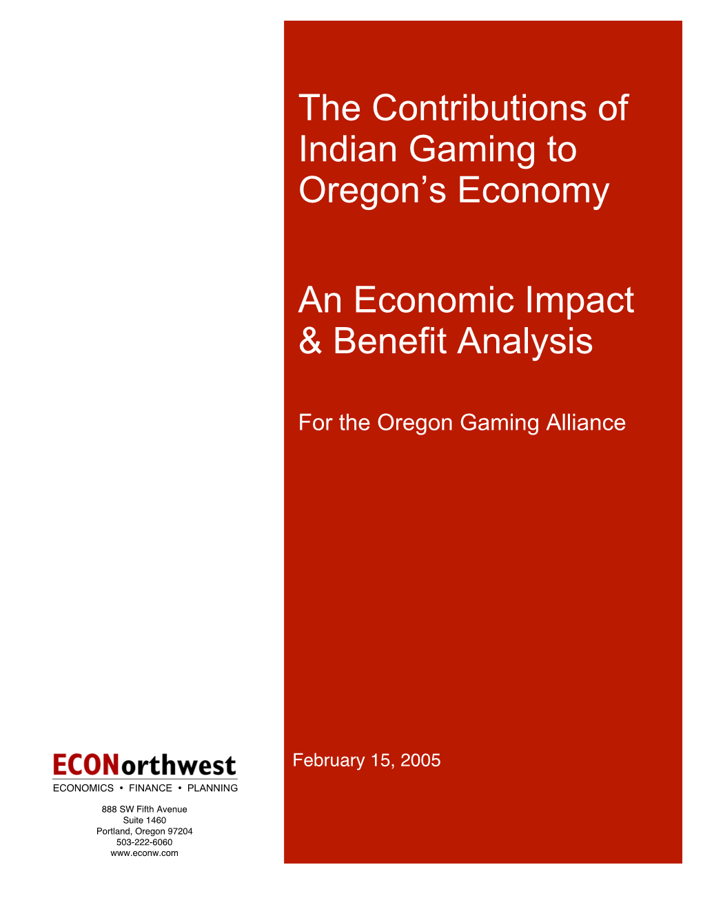 Final 2003 OTGA Economic Impact Report