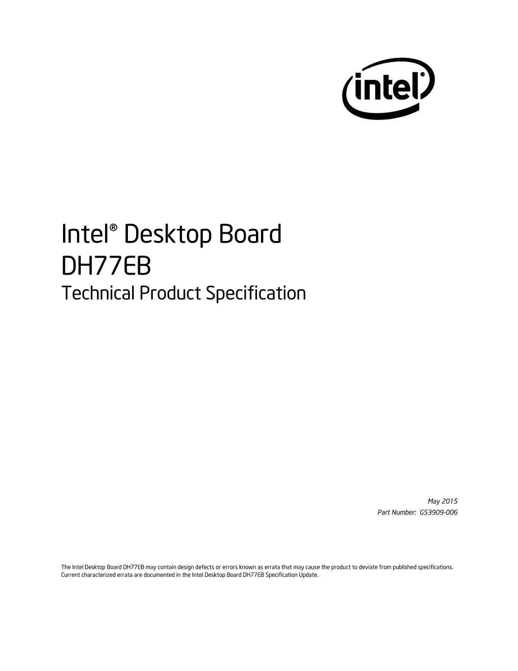 Intel® Desktop Board DH77EB Technical Product Specification