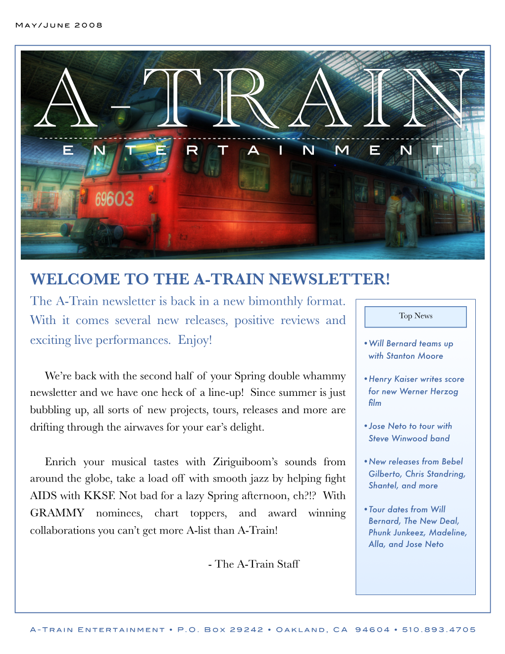 May:June Newsletter 2008