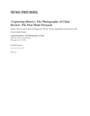 'Capturing History: the Photography of Chim' Review