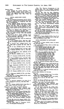 3454 Supplement to the London Gazette, Ist April 1969 R.H.G