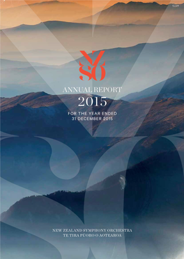 DOWNLOAD NZSO ANNUAL REPORT 2015 Annual Report