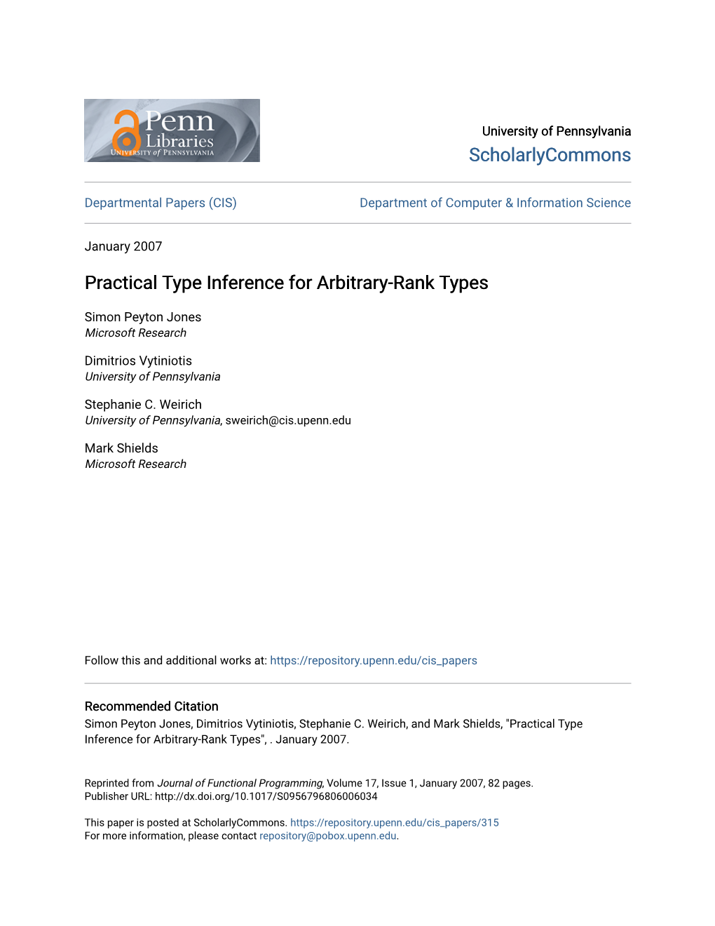 Practical Type Inference for Arbitrary-Rank Types