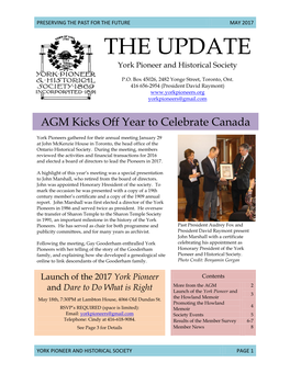 THE UPDATE York Pioneer and Historical Society