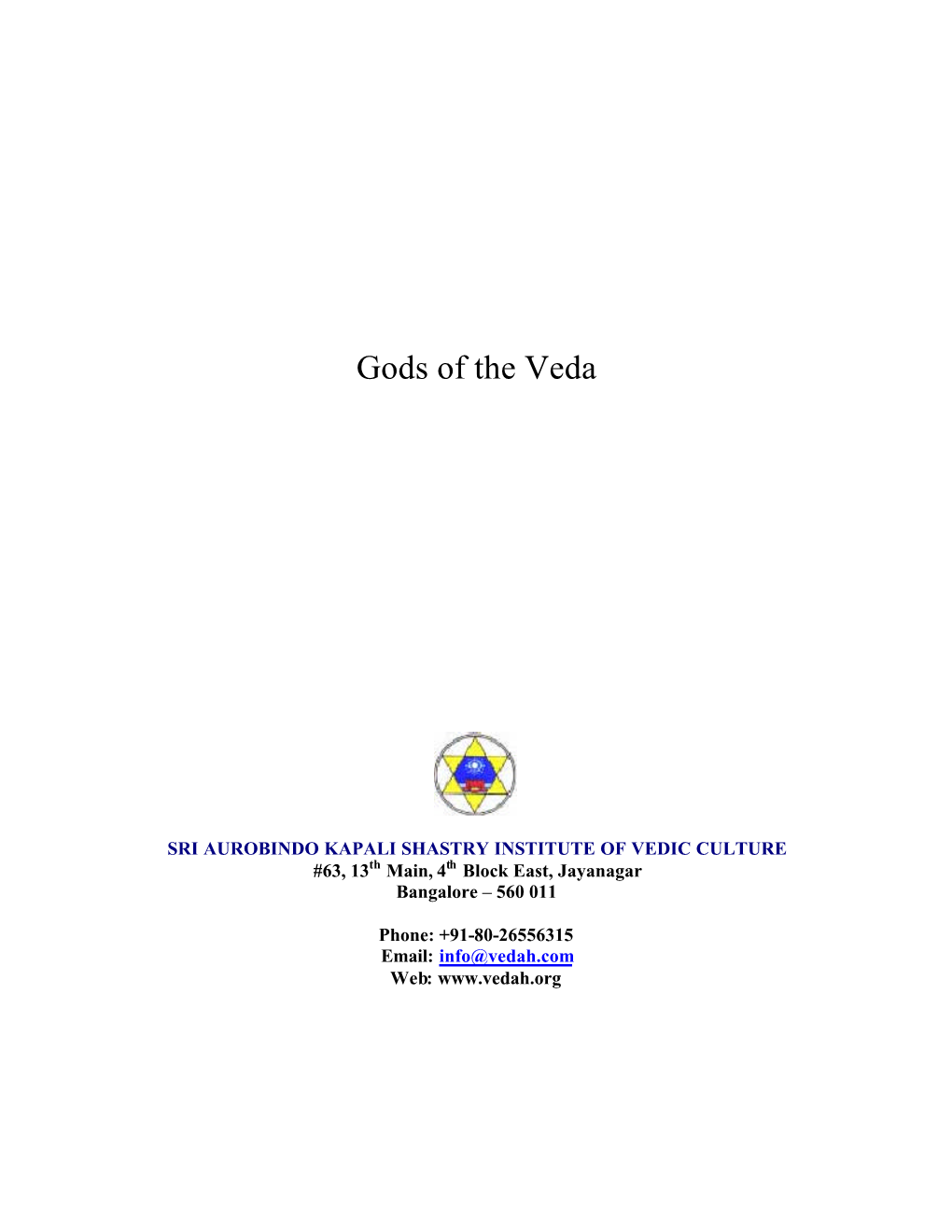 Gods of the Veda
