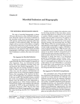 Microbial Endemism and Biogeography