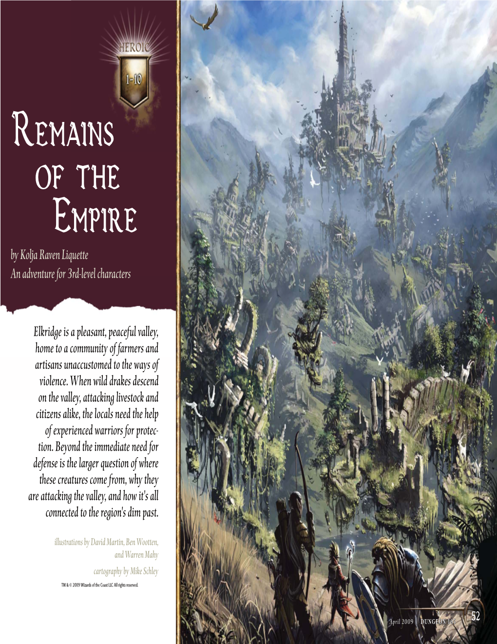 Remains of the Empire by Kolja Raven Liquette an Adventure for 3Rd-Level Characters