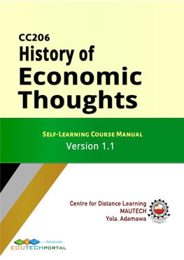 History of Economic Thought I CC206
