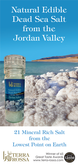 Natural Edible Dead Sea Salt from the Jordan Valley