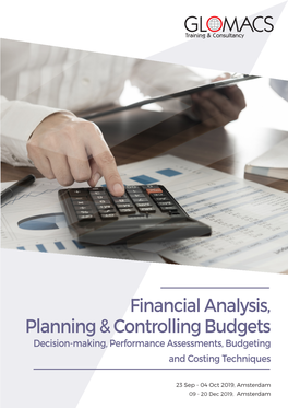 Financial Analysis, Planning & Controlling Budgets