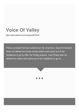 Voice of Valley