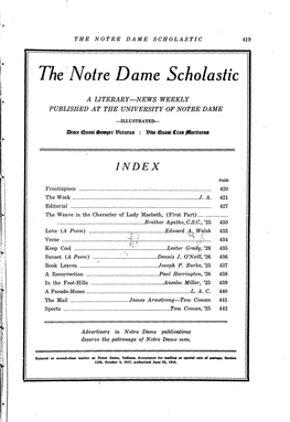 Notre Dame Scholastic, Vol. 58, No. 14