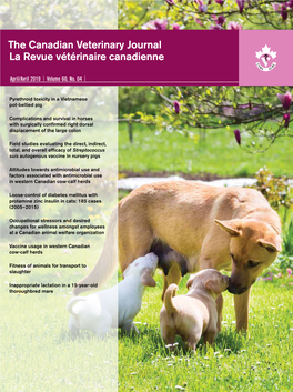 The Canadian Veterinary Journal La Revue Vétérinaire Canadienne The