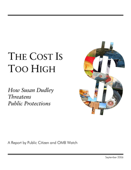 Susan Dudley Threatens Public Protections