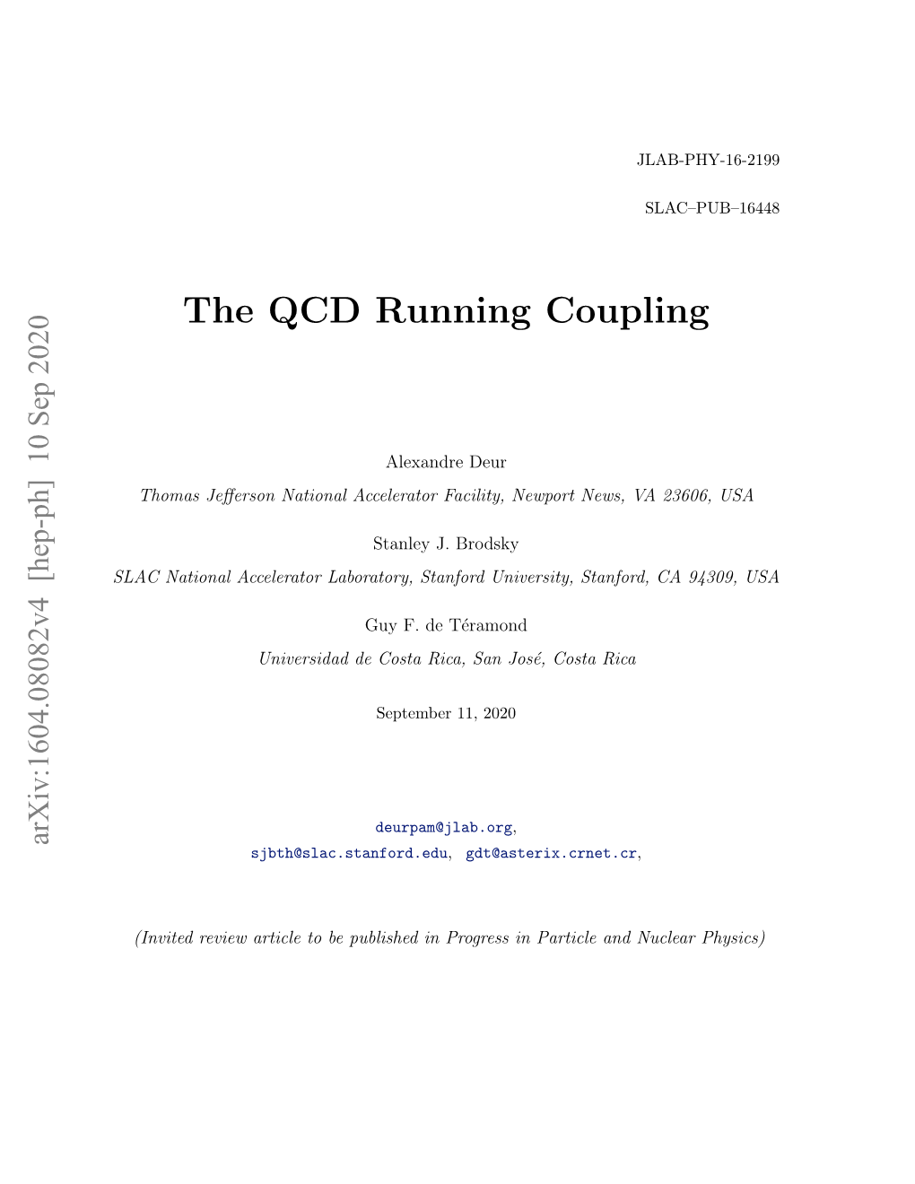 The QCD Running Coupling