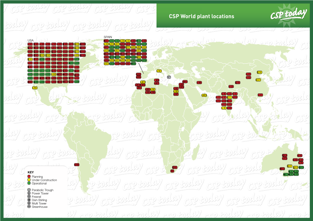 CSP World Plant Locations