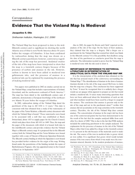 Evidence That the Vinland Map Is Medieval