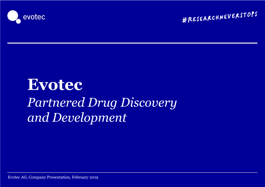 Partnered Drug Discovery & Development