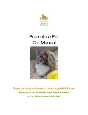Promote a Pet Cat Manual