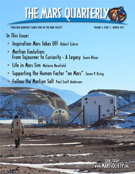 The Mars Quarterly 1 in THIS ISSUE Winter 2013 - Volume 4, Issue 3