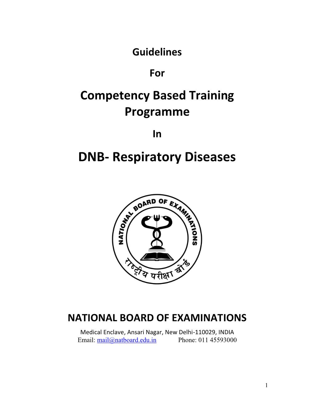 DNB- Respiratory Diseases