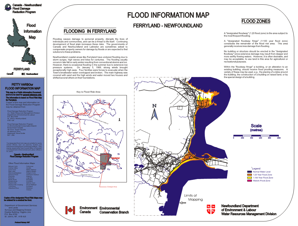 FLOOD INFORMATION MAP FLOOD ZONES Flood FERRYLAND - NEWFOUNDLAND