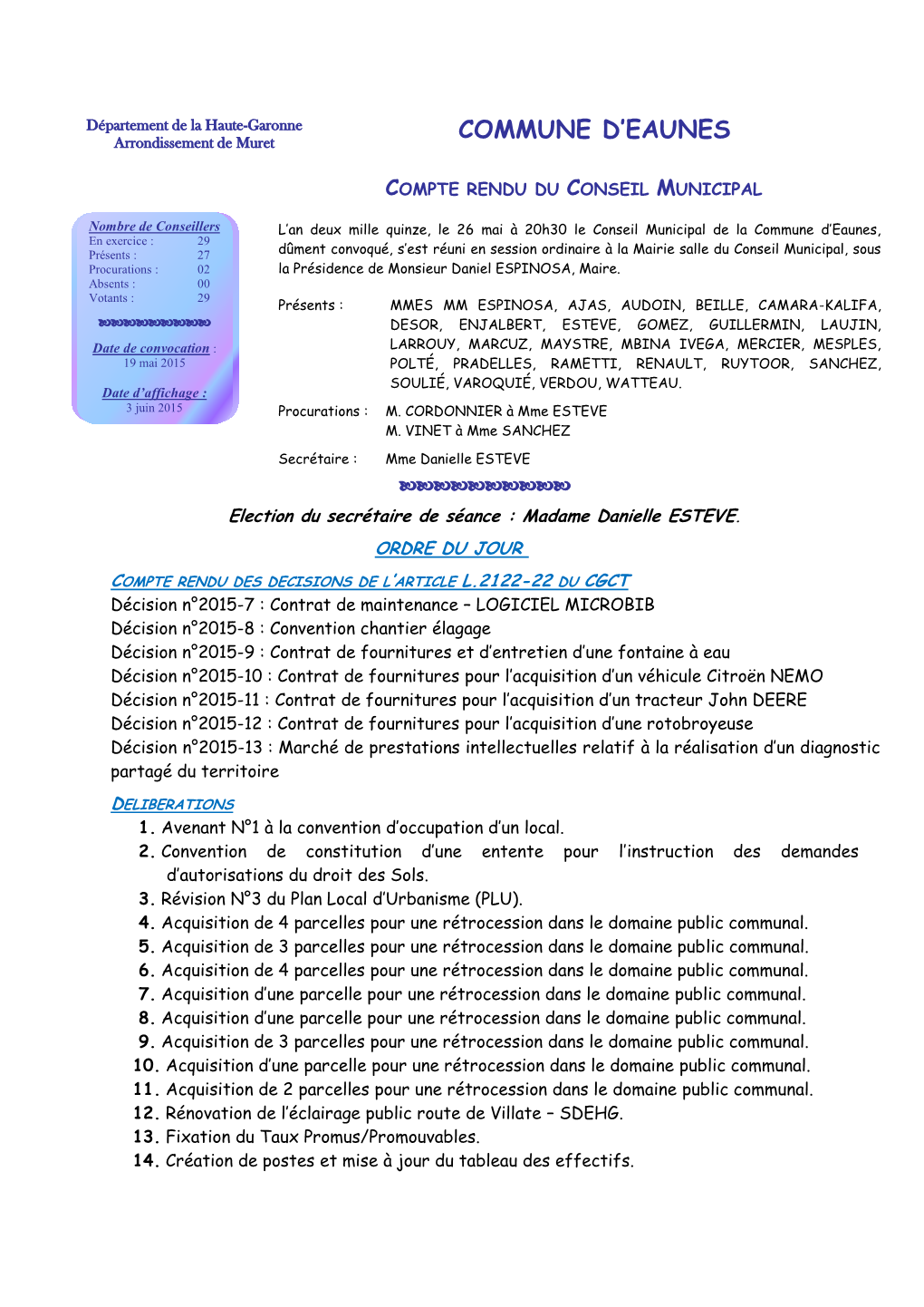 Commune D' Eaunes