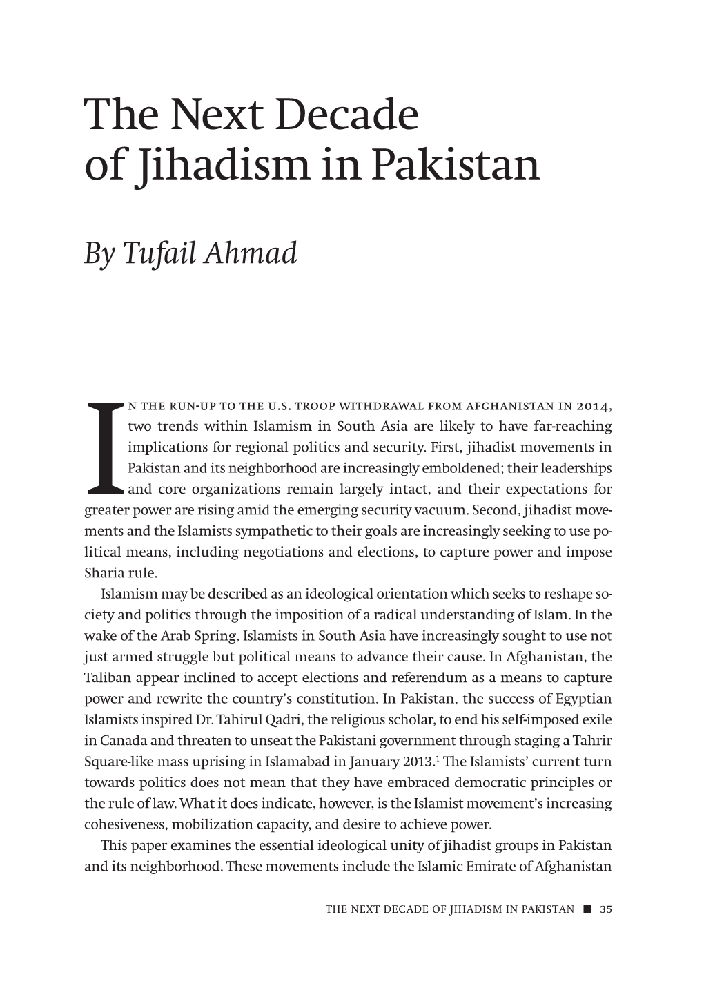 The Next Decade of Jihadism in Pakistan