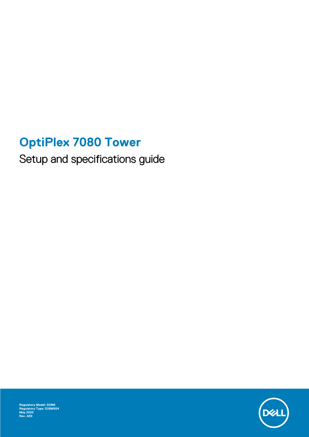 Optiplex 7080 Tower Setup and Specifications Guide