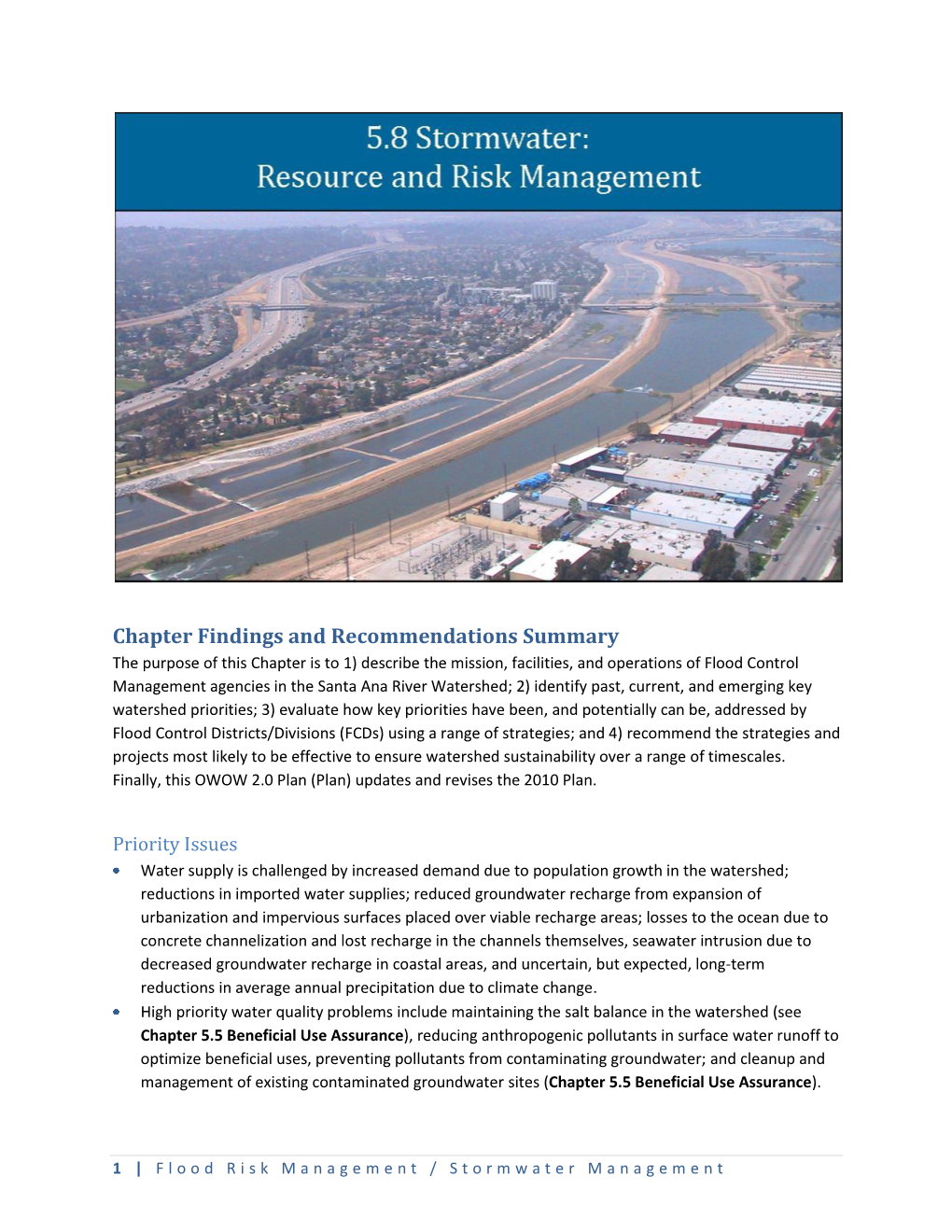 Stormwater: Resource and Risk Management