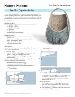 Free Pattern Instructions Best Nest Organizer Basket