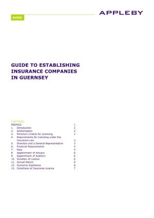 Guide to Establishing Insurance Companies in Guernsey
