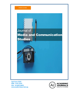 Journal of Media and Communication Studies