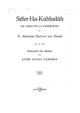 Sefer Ha-Kabbalah