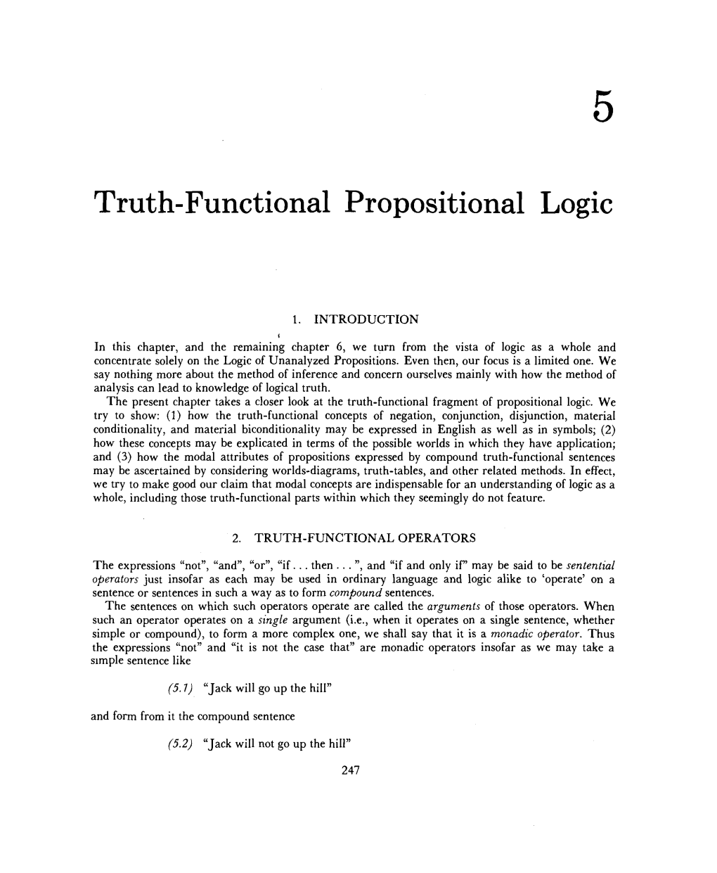 Truth-Functional Propositional Logic