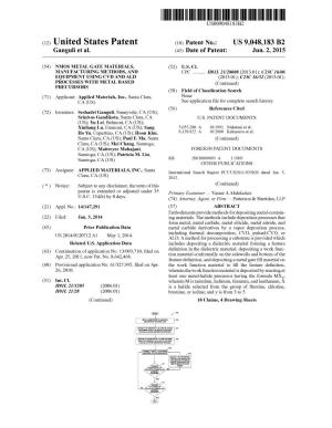 (12) United States Patent (10) Patent No.: US 9,048,183 B2 Ganguli Et Al