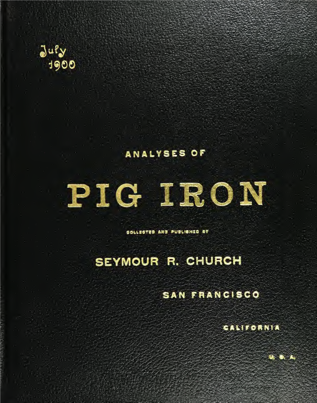 Analyses of Pig Iron,