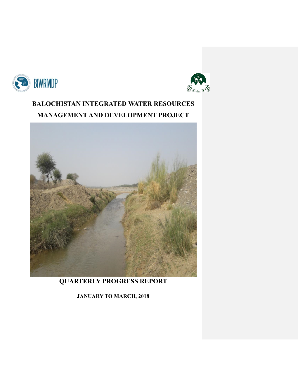 Balochistan Integrated Water Resources Management and Development Project