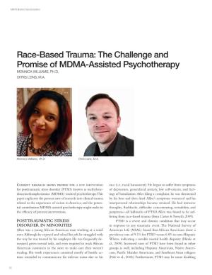 The Challenge and Promise of MDMA-Assisted Psychotherapy MONNICA WILLIAMS, PH.D