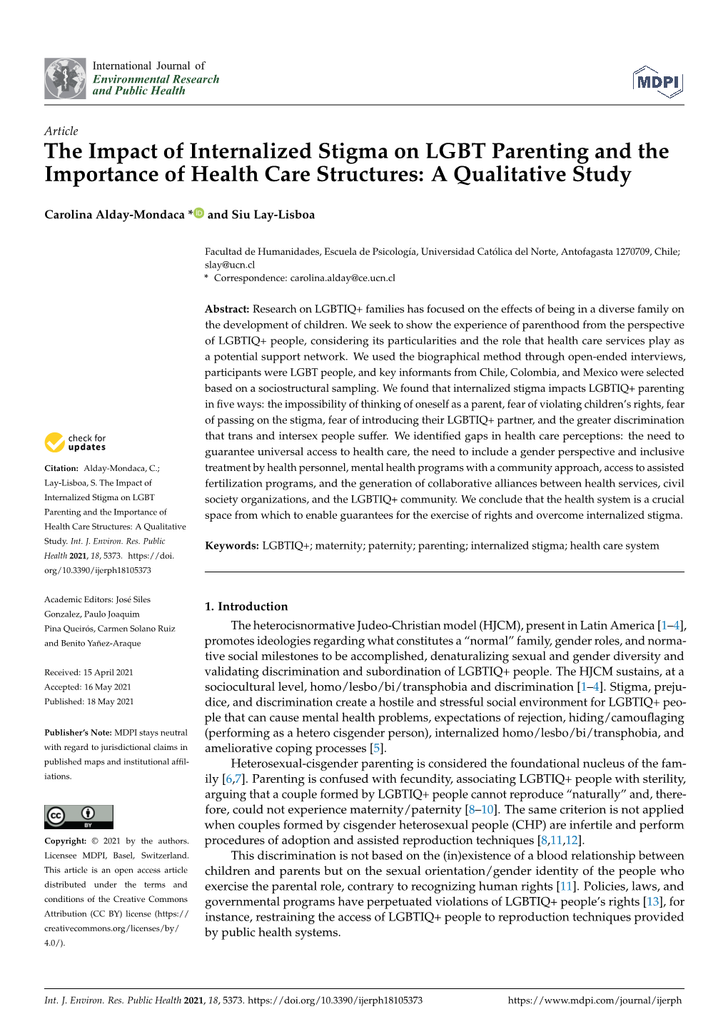 The Impact of Internalized Stigma on LGBT Parenting and the Importance of Health Care Structures: a Qualitative Study