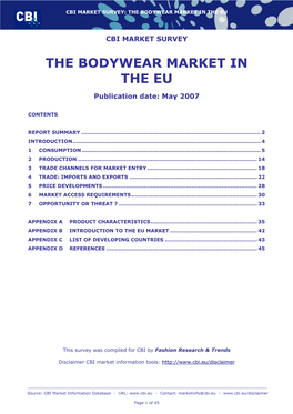 EU Bodywear Survey