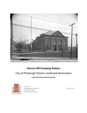 Herron Hill Pumping Station City of Pittsburgh Historic Landmark Nomination