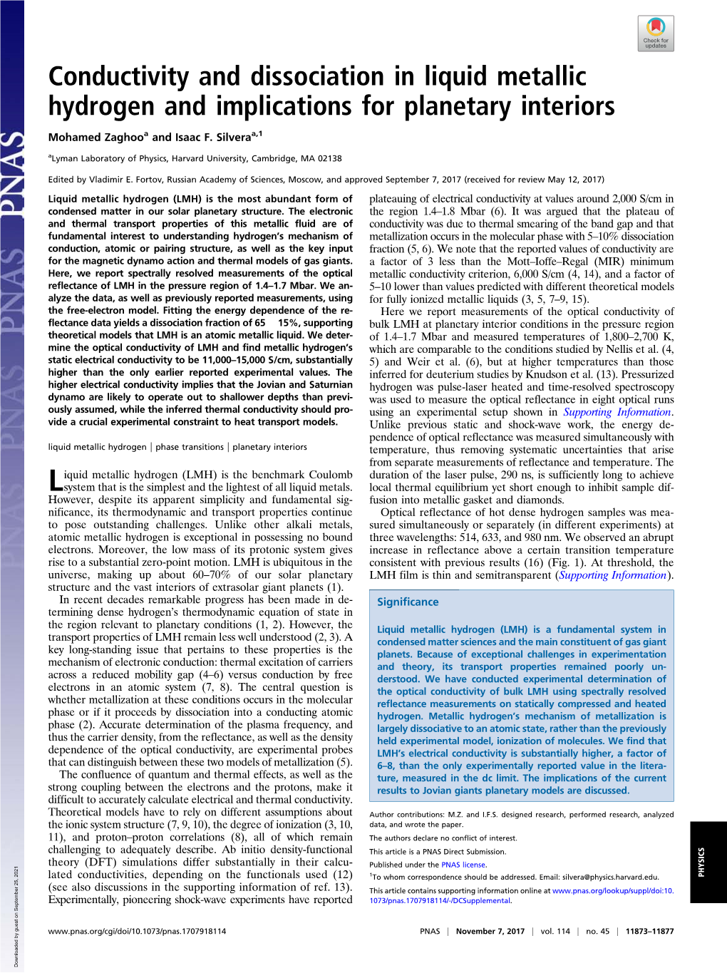 Conductivity and Dissociation in Liquid Metallic Hydrogen and ...